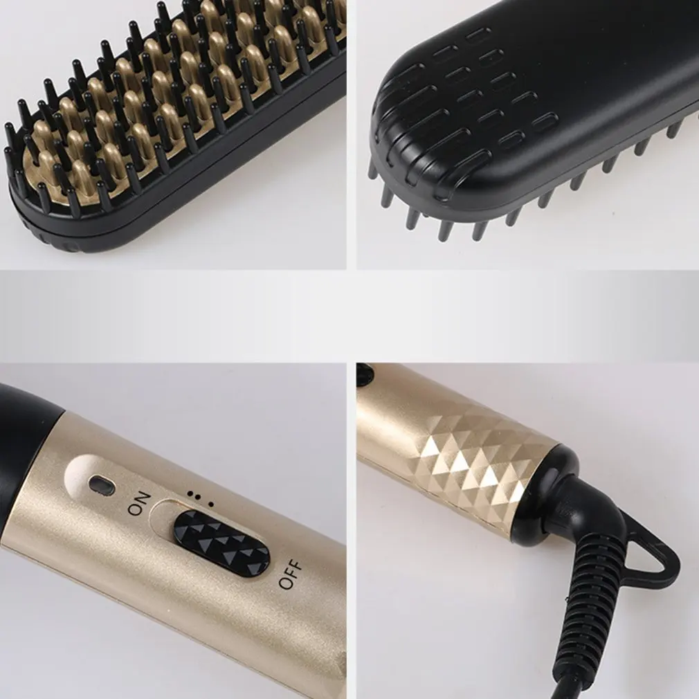 Men'S Multi-Function Straight Hair Comb Beard Comb Styling Combing Hair Comb Ceramic Straight Hair Straightener