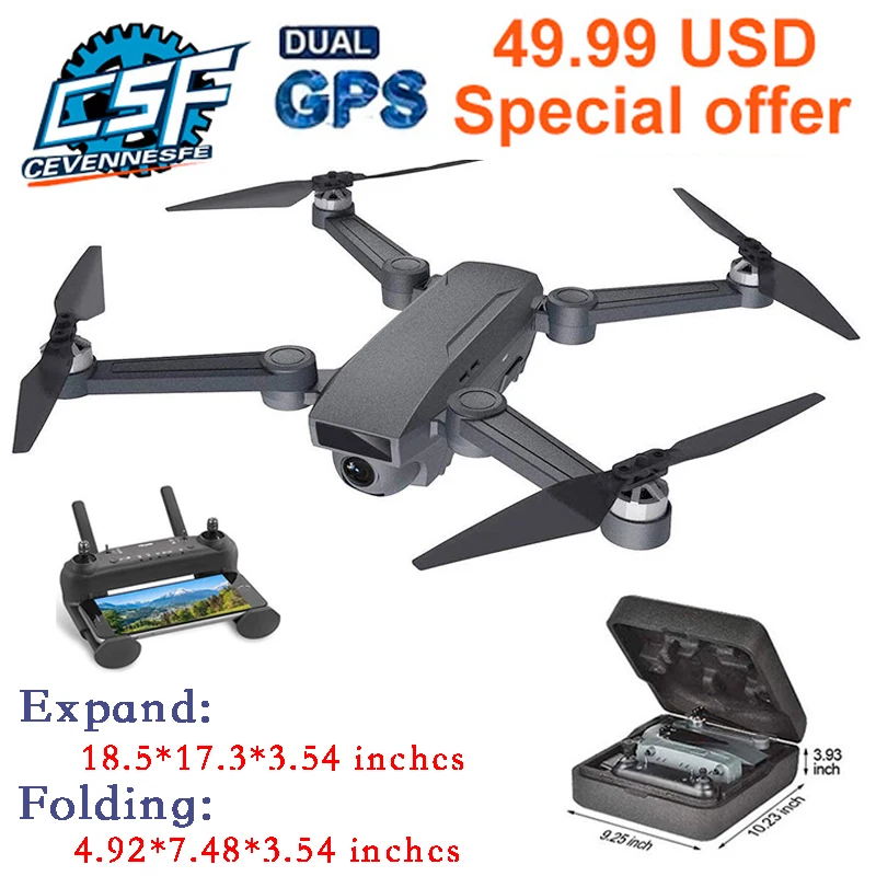CEVENNESFE GPS WiFi FPV RC вертолет с 1080P широкоугольной камерой Профессиональный Большой