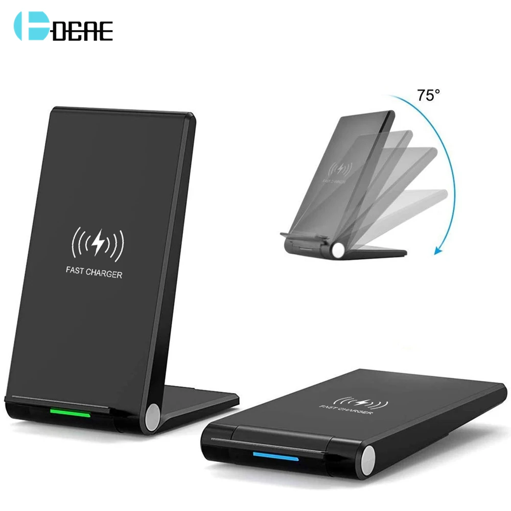 

DCAE 15W Fast Wireless Charger For iPhone 11 Pro Max XS XR X 8 USB C Foldable Qi Charging Pad Stand for Samsung S10 S9 Note 10 9