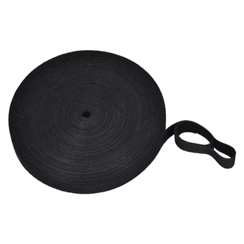 

uxcell 1 Roll Reusable Cable Ties, Hook and Loop Cord Strap, 27 Yard X 1 Inch Black for TV cables, Microphone