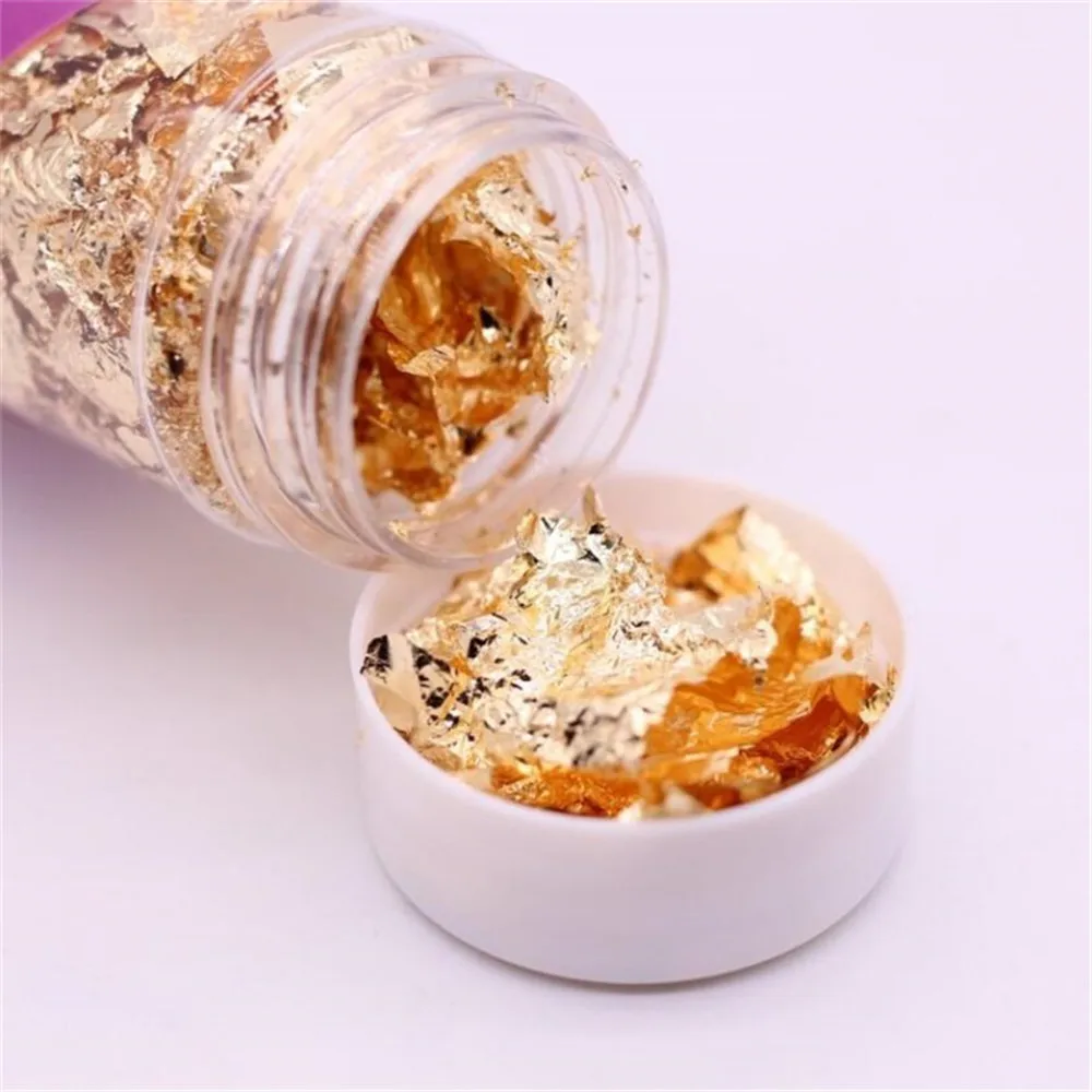 decorative gold leaf flakes 2g gold