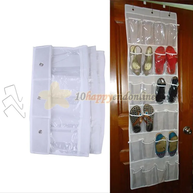 24 Pocket Shoe Space Door Hanging Organizer Rack Wall Bag Storage Closet Holder√ 