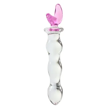 Glass Dildo Sex Penis Large Crystal Pink Heart Butt Plug Vagina Ball Big Glass Anal Dildo Bead Fake Penis Sex Toys For Women Gay 4