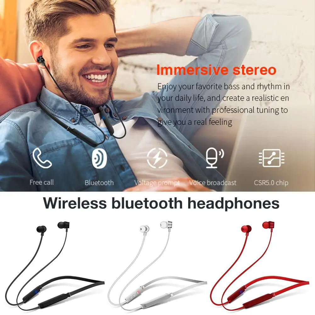 Q40 Bluetooth наушники 5 0 с креплением на шее тяжелый бас стерео бинауральная настоящая