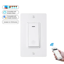 WiFi Интеллектуальный переключатель стандарт США кнопка переключатель приложение дистанционное управление переключатель совместим с Amazon Alexa/Google Home WiFi Интеллектуальный переключатель стандарт США кнопка переключатель приложение дистанционное управление переключатель совместим с Amazon Alexa/Google Home