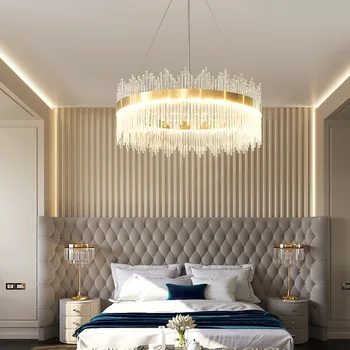 

Luxury Copper Led Pendant Light Fixtures Luminaires Round /Oval Glass Tubes Suspend Hanging Lamp for Living Room Pendant Lamp