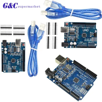 

UNO R3 Development Board ATmega328P For Arduino UNO R3 With Straight Pin Heade diy electronics