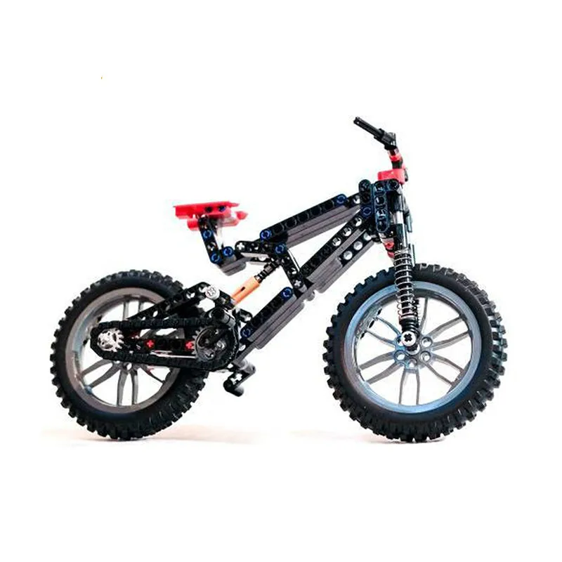 

MOC small particles Benefit intelligence Modular toys MOC-1317 Mountain bike with shock absorber