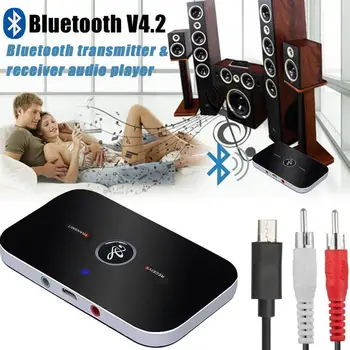 

High Quality B6 2 in 1 Car Bluetooth V4 Transmitter Receiver Wireless A2DP Audio 3.5mm Aux Adapter Plug Hub A6 Universal NEW