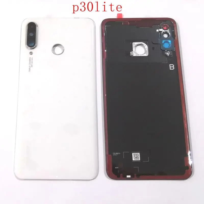 Для huawei P30 lite Крышка батарейного отсека задняя дверь корпус для p30lite задняя рамка стекло с объективом камеры
