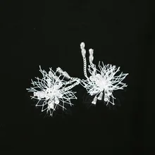 Кристальная повязка на голову сетка тонкий ободок с сережками Набор Цветочная резинка для волос со стразами головной убор невесты красивый и красивый