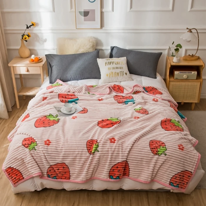 

Flannel Soft Fluffy Throw Blankets for Sofa Bedroom Couch Travel Bedroom- Lightweight, Warm, Cozy and Durable