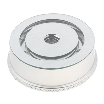 

360° Rotating Display Stand Base Rotary Turntable Mirrored Top with LED Lights - USB Powered