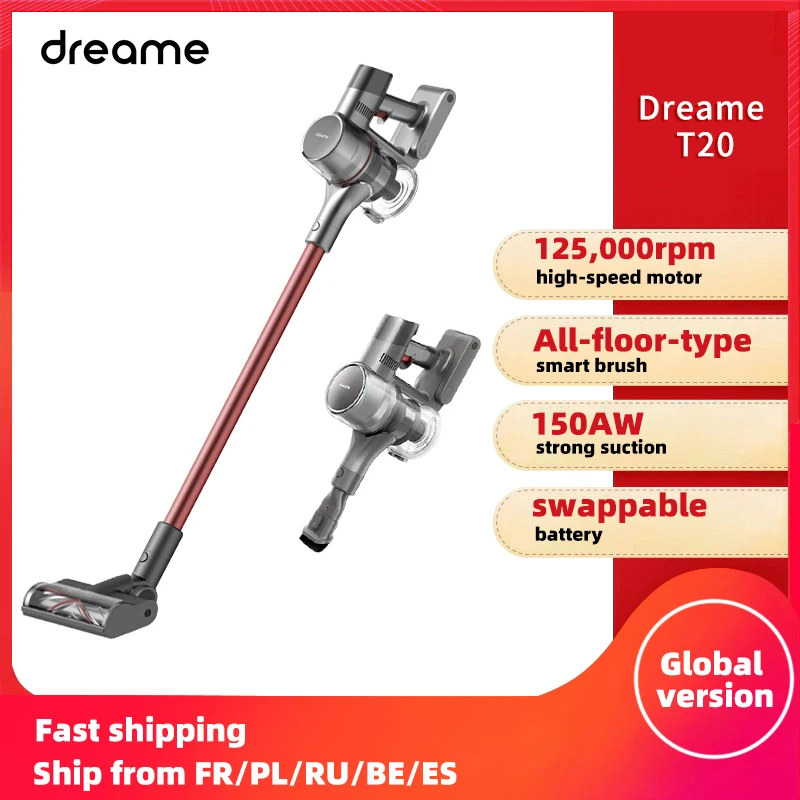 Dreame T20 Handheld Cordless Vacuum Cleaner Intelligent All surface Brush 25kPa All In One Dust Collector Floor Carpet Aspirator