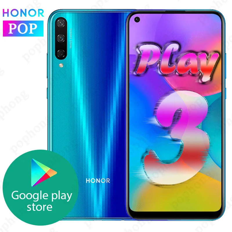 

HONOR Play 3 Mobilephone honor play3 6.39 inch Kirin710F Octa Core Android 9.0 Face unlock GPU Turbo 3.0 Support Google play