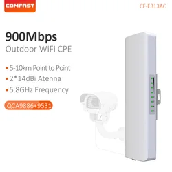 Routeur Wifi extérieur 900Mbps, protection contre la foudre, pont sans fil longue portée 3 5KM, 5.8Ghz avec 48V POE LAN RJ45 et WAN, wi fi CPE AP 
