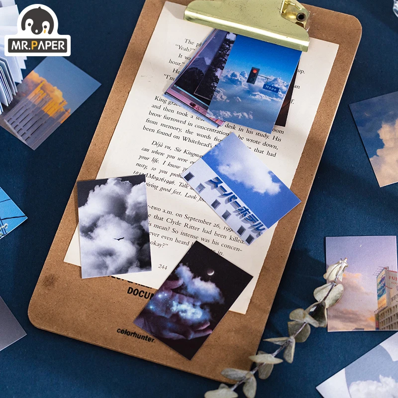 Mr.paper 6 Designs 50 Pcs/book Sky Island Series Ins Style Memo Pads Creative Handbook Stationery Office Supplies Memo Pads