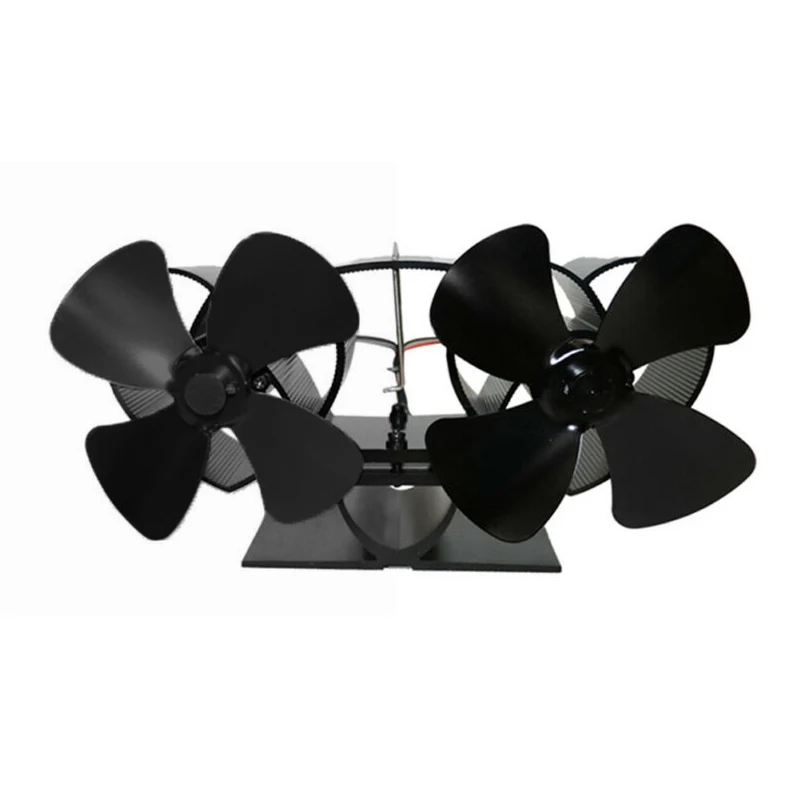 Новый 8 лезвий деревянный нагреватель вентилятор печь камин - Цена: 