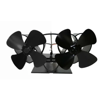 

New 8 Blade Wood Heater Fan Stove Fireplace Hot Power Save Fuel Accessories