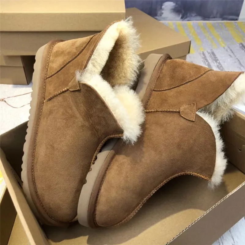 Real Fur Snow Boots Waterproof Genuine Leather Snow Boots Australia Classic Women Boots Warm Winter Shoes for Women