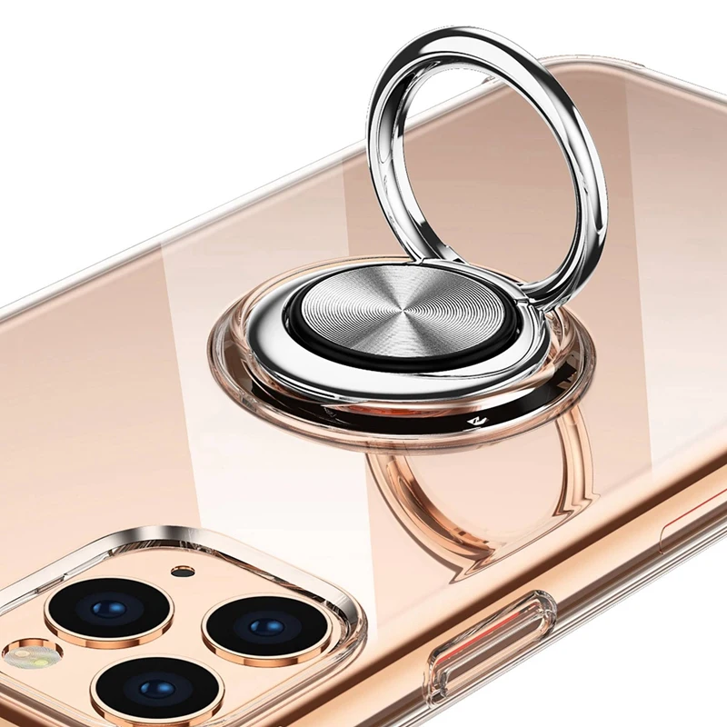 Для Iphone 11 Pro Max Мягкий ТПУ эластичный кольцевой кронштейн мобильный чехол для телефона, мобильный телефон презерватив-6,1 Дюймов прозрачный