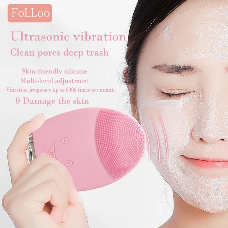 

Electric Facial Cleanser Face Cleansing Brush Facial Cleansing Instrument Deep Remove Facial Stains USB Facial Beauty Foreoing