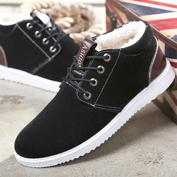 

UPUPER Cheap Men Casual Shoes Comfort Fashion British Style Men Shoes Warm Winter Shoes 2019 Men Footwear Work