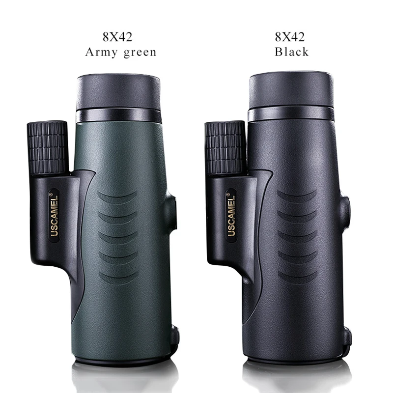 USCAMEL 8X42 Монокуляр компактный для охоты BAK7 прозрачное видение для наблюдения за птицами водонепроницаемый телескоп HD Черный Армейский зеленый