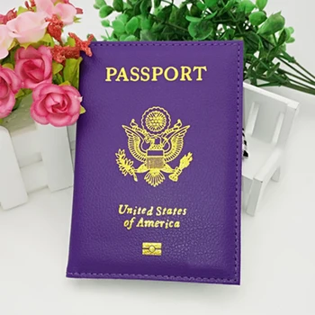 

Embossing Convenient Rectangle Wallet Storage Portable Holder Lichee Pattern Dustproof Travel Case Passport Cover Emblem