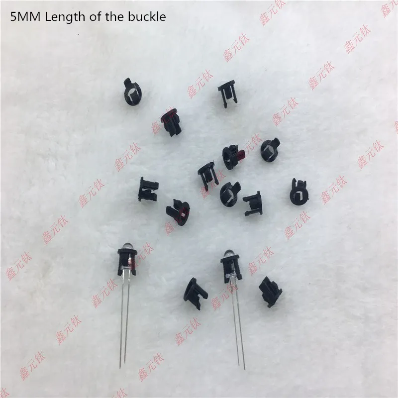 3MM 5MM LED lamp holder black Length of the buckle Four feet flat Button lamp bead Plastic seat 1000pcs/lot