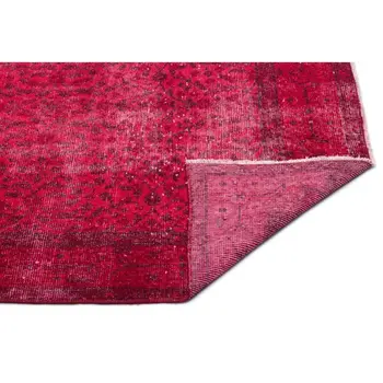 

Handmade Red Vintage Overdyed Turkish Area Rug 180x296 Cm-5'11''X9'9''