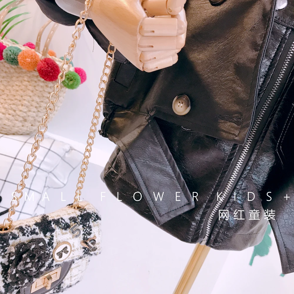 2019 Новая Осенняя модная куртка из искусственной кожи для мальчиков и девочек