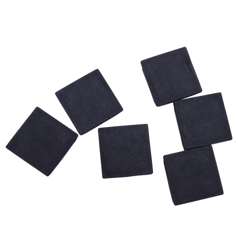 

6 pcs Black Closure End Caps Square Tubing Tube Foot Cover 40 x 40 mm
