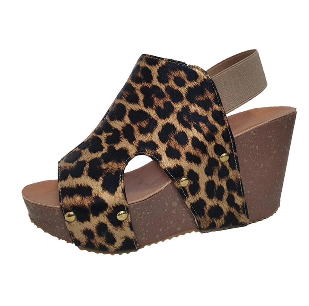 leopard print wedges
