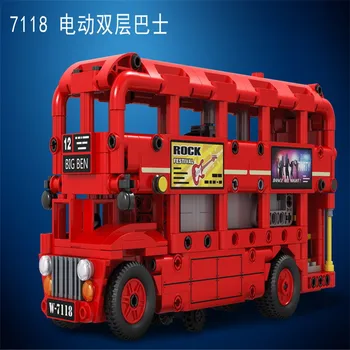 

DIY Building Blocks for 487PCS 7118 Assembled Electric Double-Deckerr Bus Building Bricks Education Toy for Boy and Girl