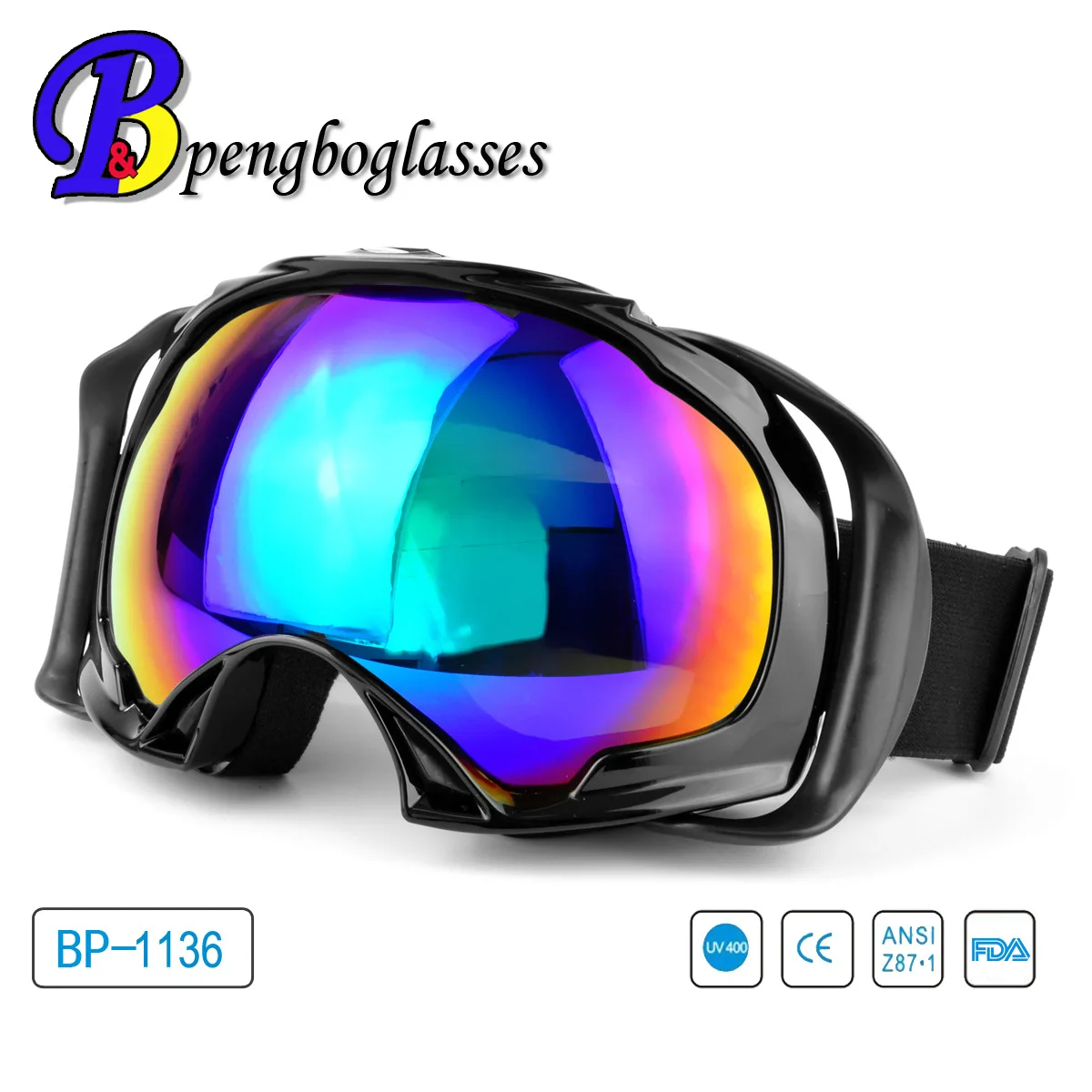 Профессиональные лыжные очки противотуманные усиленные анти-УФ двухслойные большие сферические лыжные очки Настраиваемые