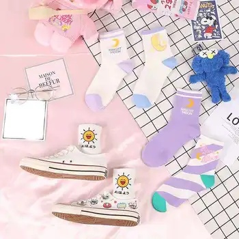 

Socks children's middle tube socks INS fashion street style Korean net red lovely japanese department personality college style