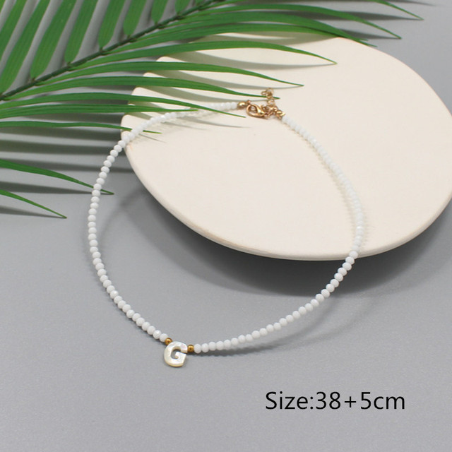 Letter Beads Necklace Women Natural Fresh Water Baroque Irregular Pearl Love Layered Gold Chain Vintage Choker Jewelry