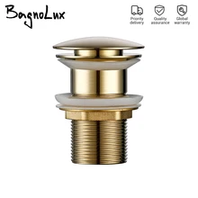 Bagnolux-Desagüe del fregadero de color dorado, artículo para lavabo, resistente a la corrosión, fácil de limpiar, brota con un botón, para agujeros redondos, baño de hotel, escurridor