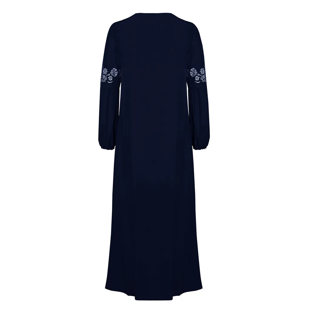 Новое поступление мусульманские платья женское мусульманское длинное платье Абая с цветочным принтом винтажное мусульманское платье макси размера плюс