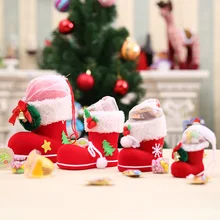 Счастливого Рождества яблоко в карамели драги сапоги подарки Рождественские украшения для дома рождественские чулки натальные Декор год украшения