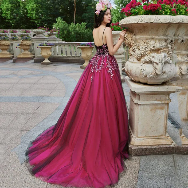 Вечернее платье Eightree vestidos de festa longo, платья для выпускного вечера с цветочной аппликацией, вечерние платья трапециевидной формы без рукавов, Robe de soiree