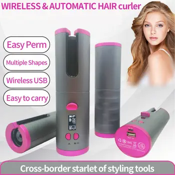 

LCD Screen Automatic Hair Curler Spin Air N Curls Waves Negative Ionic Salon Cordless curling iron corrugation Hair Styling Tool