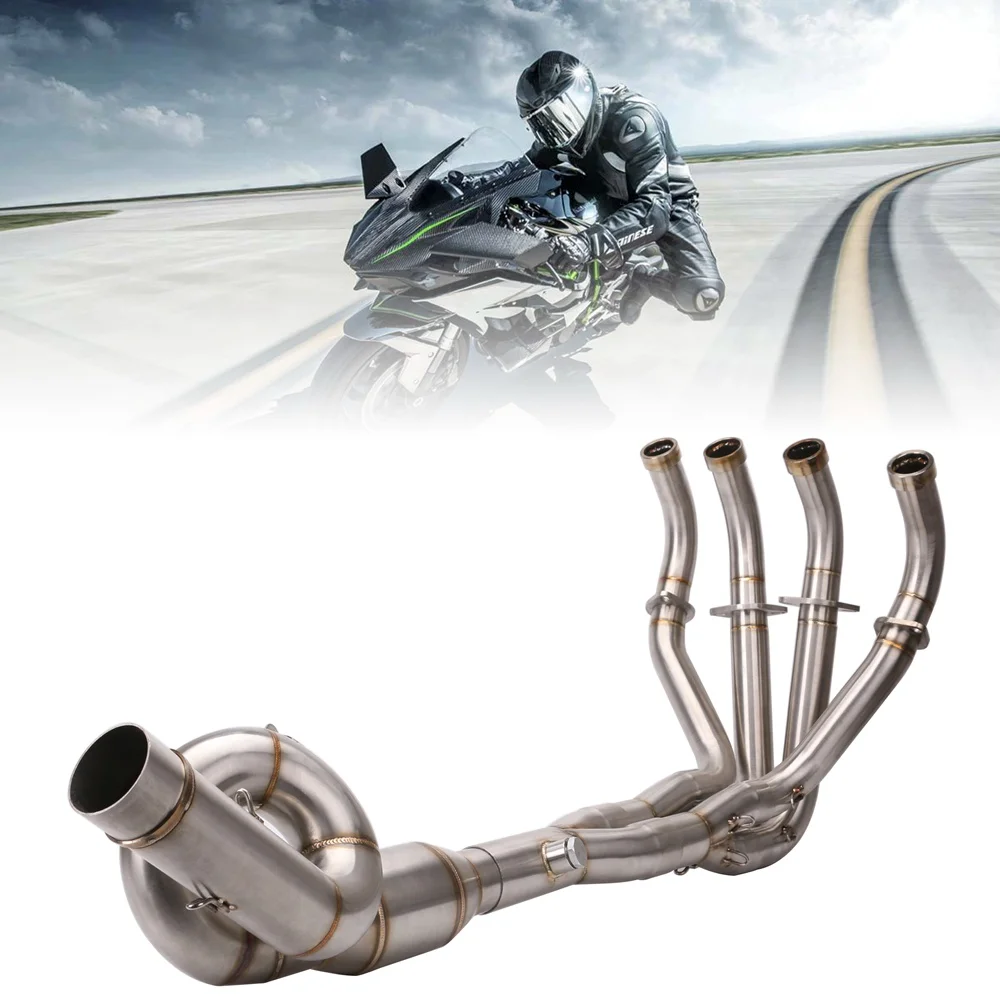 

Motorcycle Exhaust Full system Muffler Front Link Pipe Slip On Connection Damper For Kawasaki Z900 AK124 Without Exhaust Muffler
