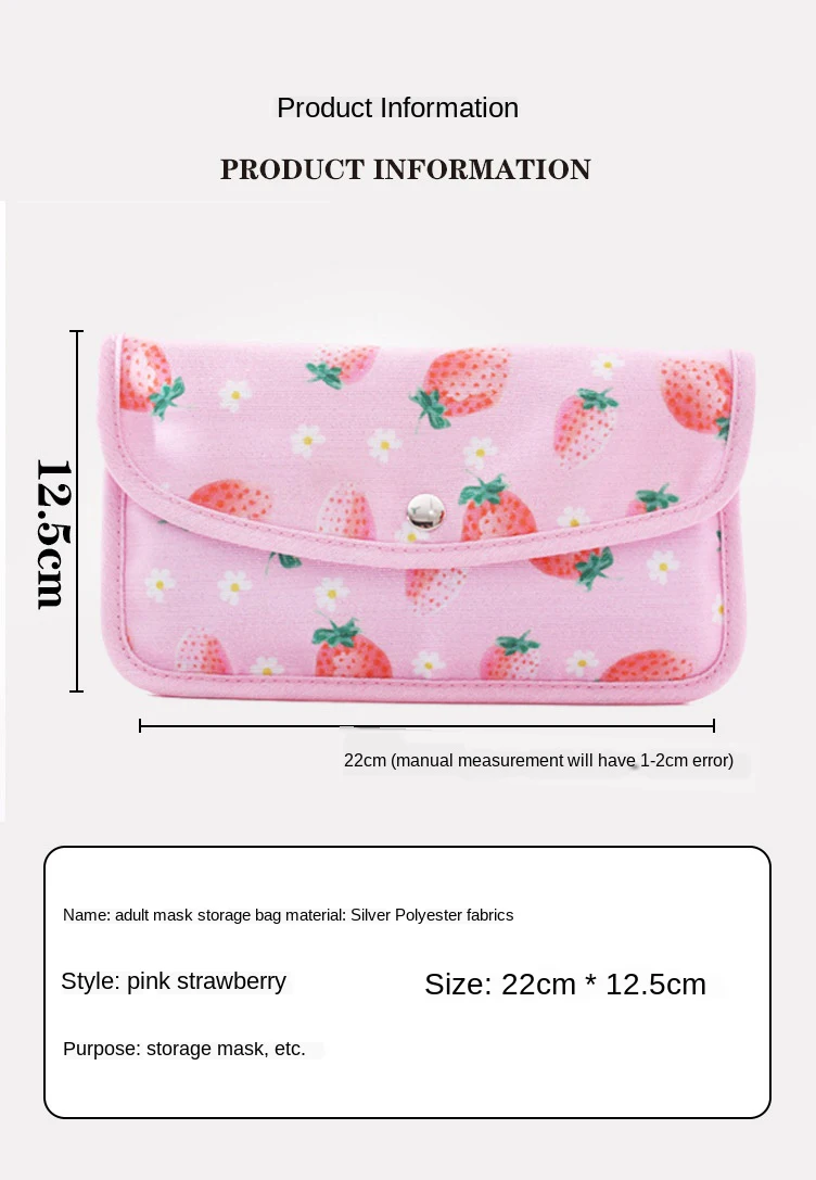Small Women Bag Makeup for Phone Organizer with Clasp Box Save Disposable Masks Cosmetic Cover Face Storage Case Holder Purse