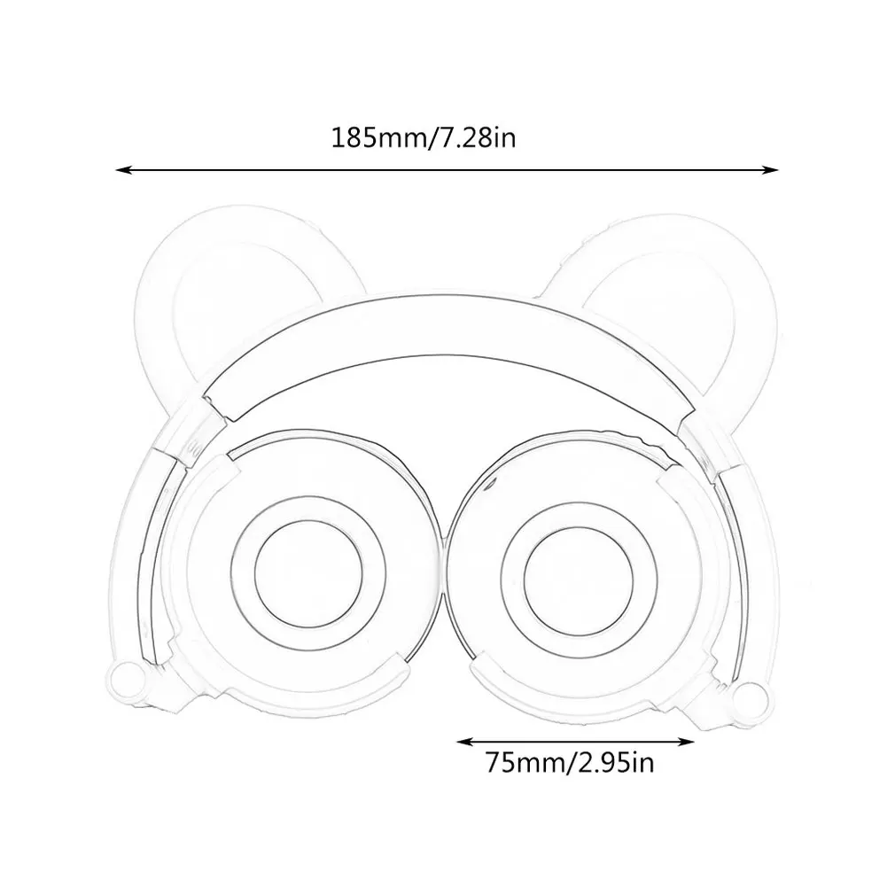 LED Headphones with LED Flashing Glowing Light Headset Gaming Earphones for PC Computer and Mobile Phone
