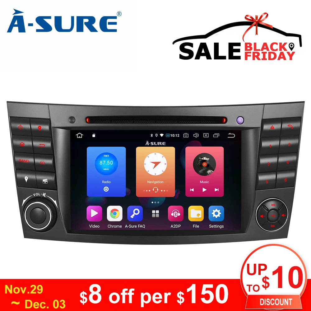 #*Cheap A Sure 2 Din 7 #039; #039; Android 9.0 Auto Radio GPS DVD Player Navigation For Mercedes Benz E Class CLS Class G Class W211 RDS 32G ROM