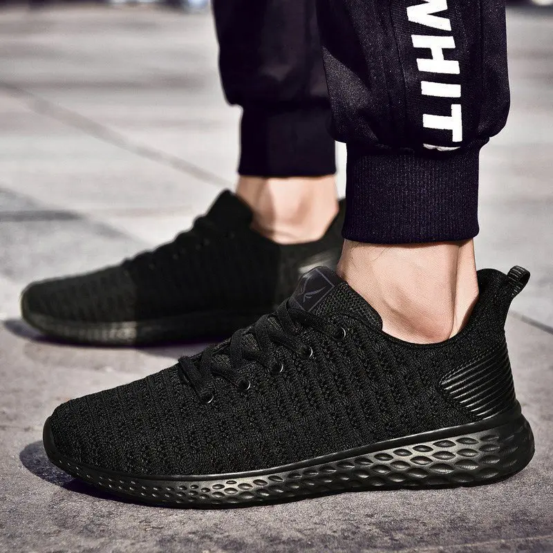 

2019 Spring Summer New Style Large Size MEN'S SHOES Men Casual Sports Fly Woven Punched Sheet Cloth Shoes Fashion Lovers Shoes