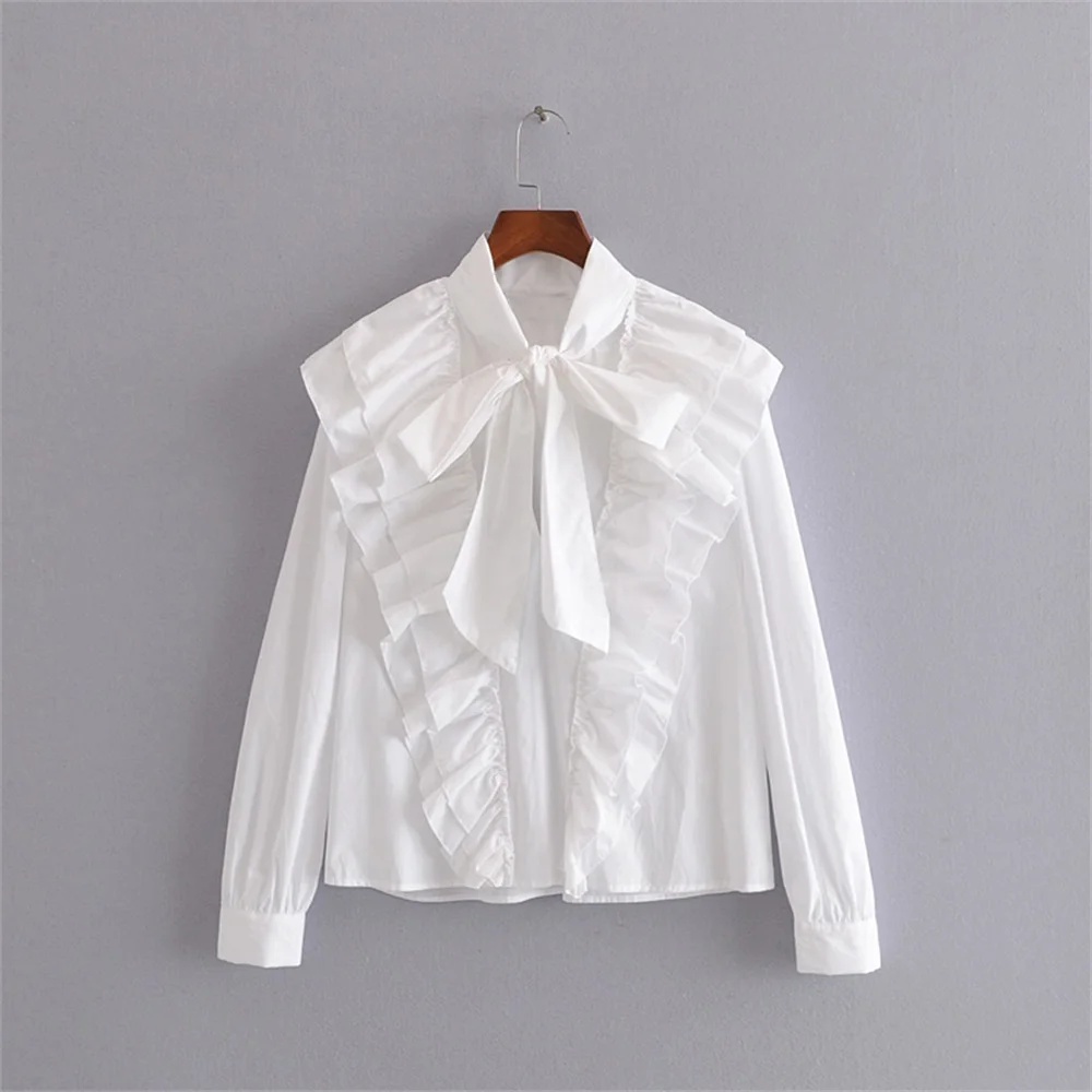 New Pure Butterfly Tie Lotus Leaf Edge Long Sleeve Retro Shirt in Early Autumn of 2019
New Pure Butterfly Tie Lotus Leaf Edge Long Sleeve Retro Shirt in Early Autumn of 2019
