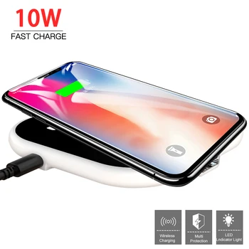 

10W Fast Wireless Charger USB Qi Fast Wireless Charging Pad For IPhone 11 Pro XS Max XR X 8 Plus Mobile Phone Accessories